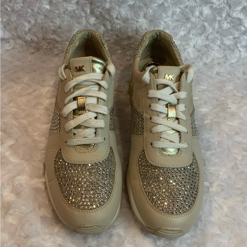 Michael Kors Allie Trainer Sneaker Pale Gold Women’s 10M